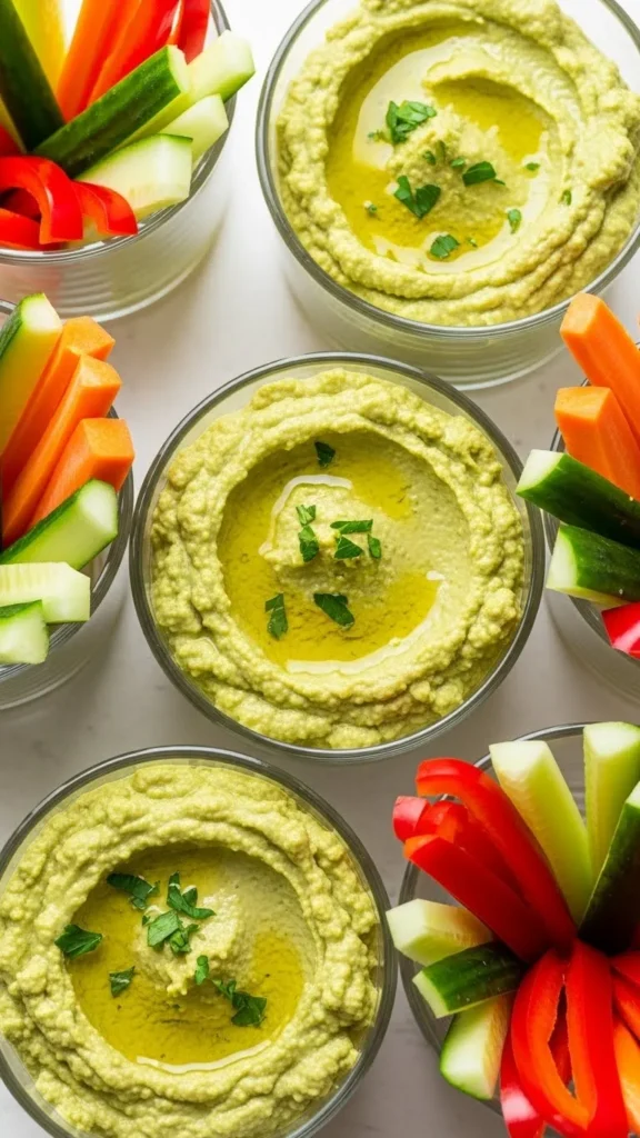 Green Hummus Cups