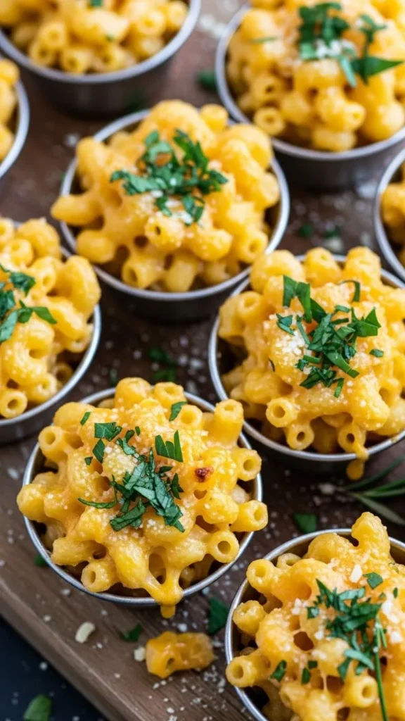 Green Mac and Cheese Cups