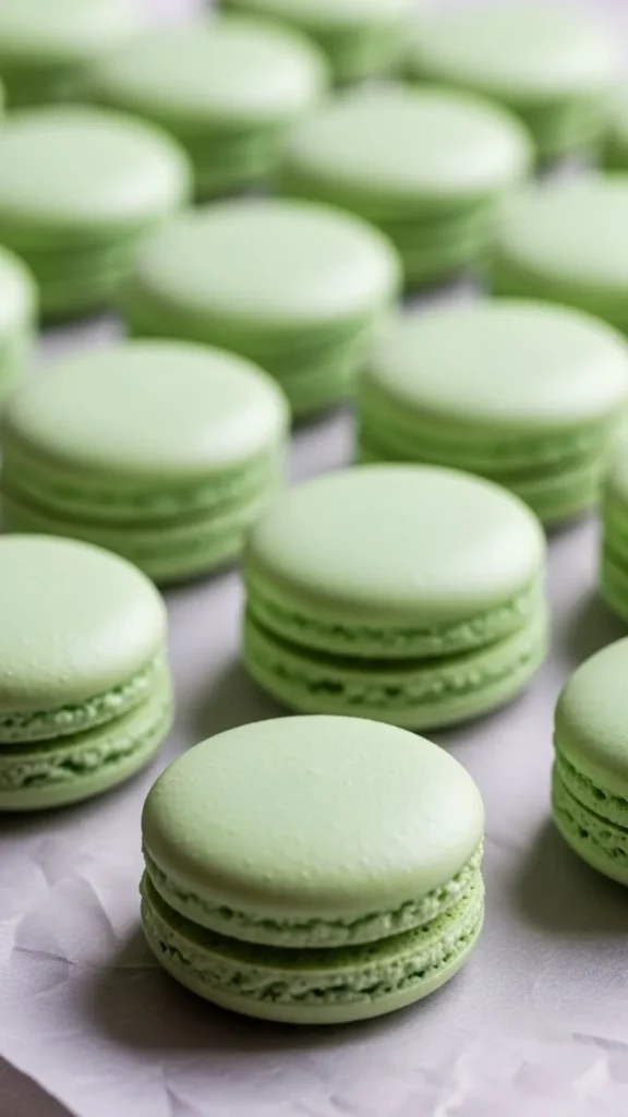 Green Macaron Shells