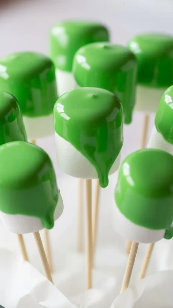 Green Marshmallow Pops
