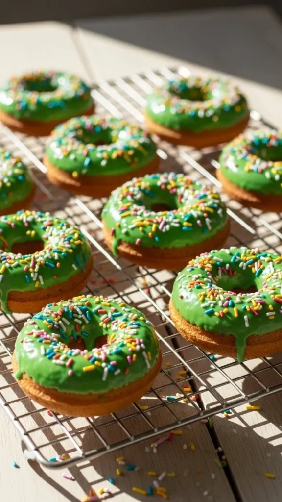 Green Sprinkle Donuts