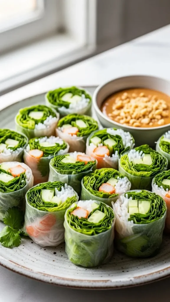 Green Veggie Spring Rolls