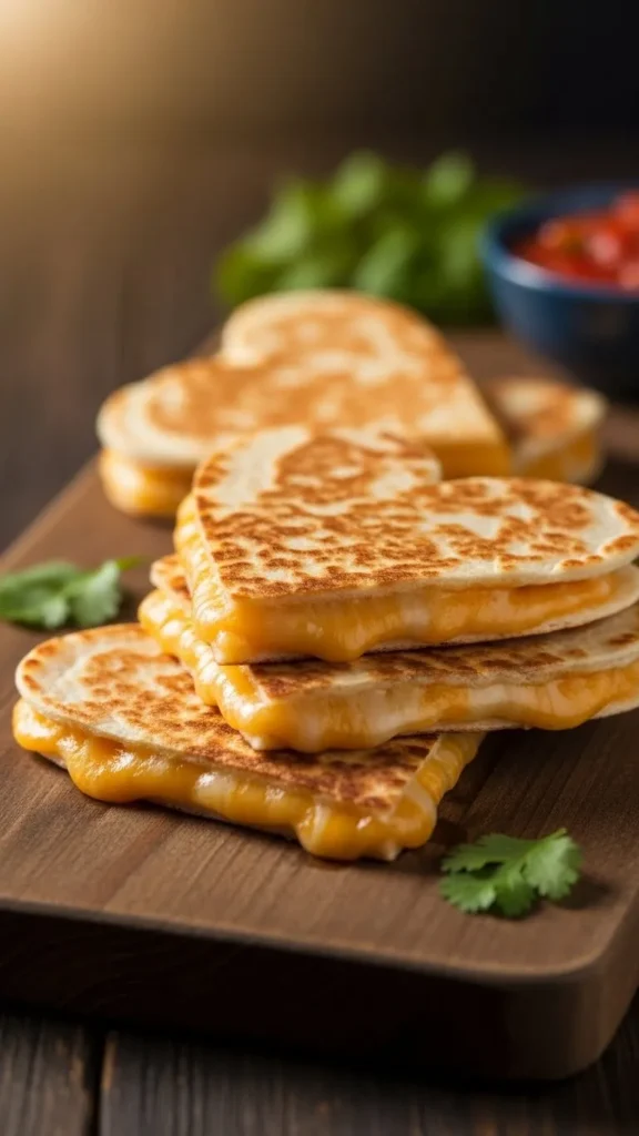 Heart Cheese Quesadilla Bites