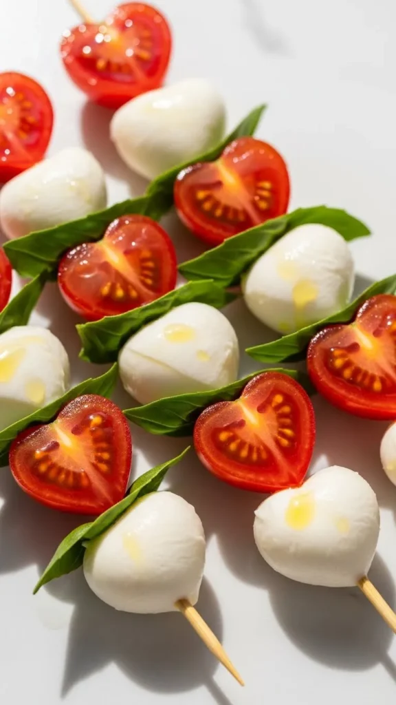Heart-Shaped Caprese Skewers