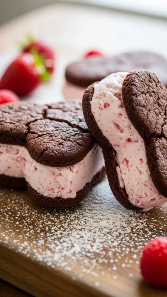 Heart-Shaped Ice Cream Sandwiches