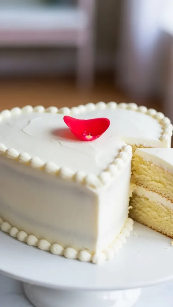 Heart-Shaped Vanilla Bean Cake