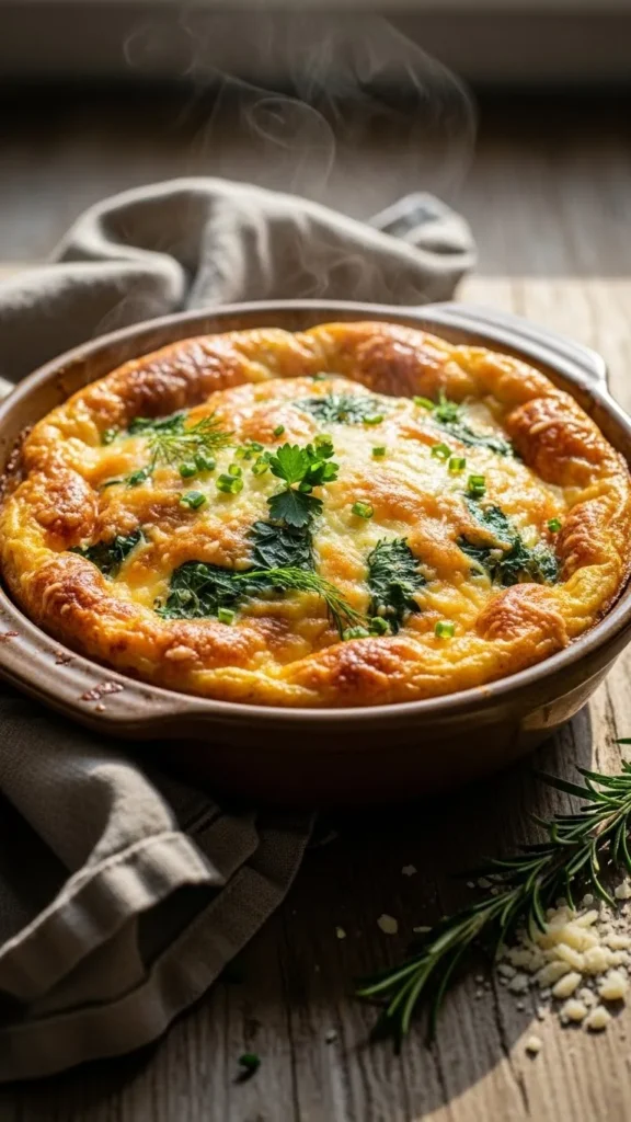 Herb & Cheese Holiday Egg Bake