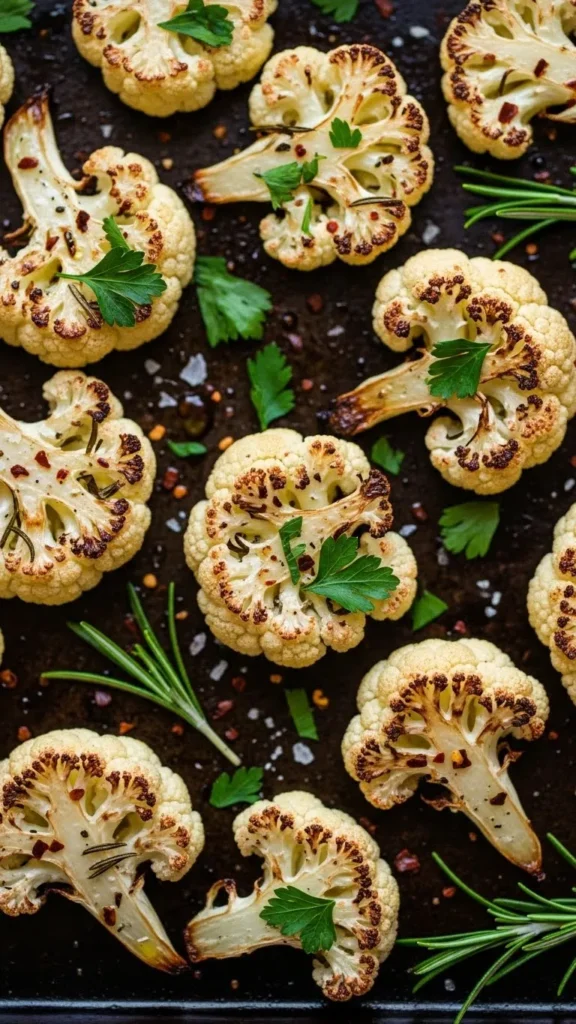 Herb Roasted Cauliflower Bites