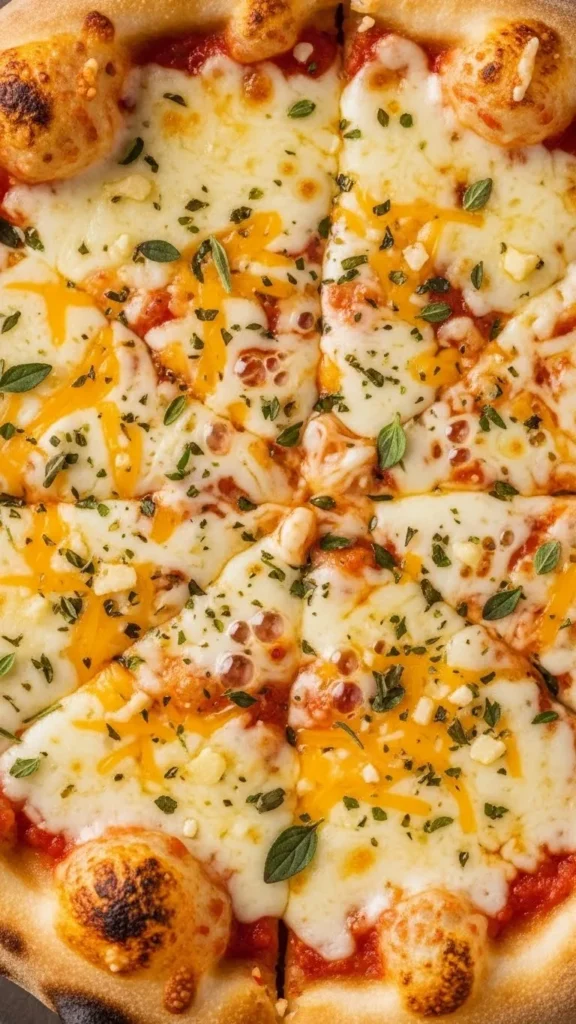 Holiday Four-Cheese Pizza