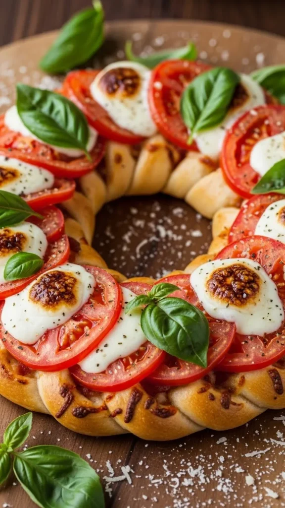  Holiday Margherita Wreath Pizza