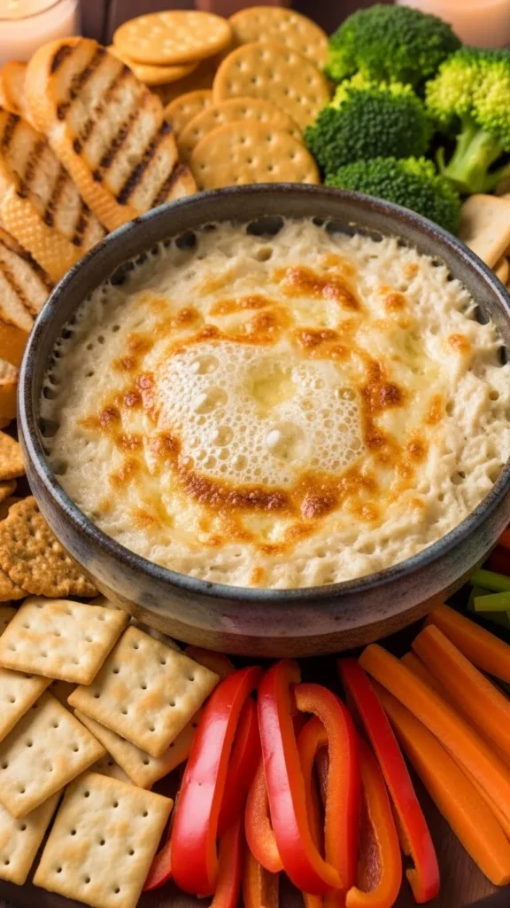 Holiday Spinach & Artichoke Dip Platter