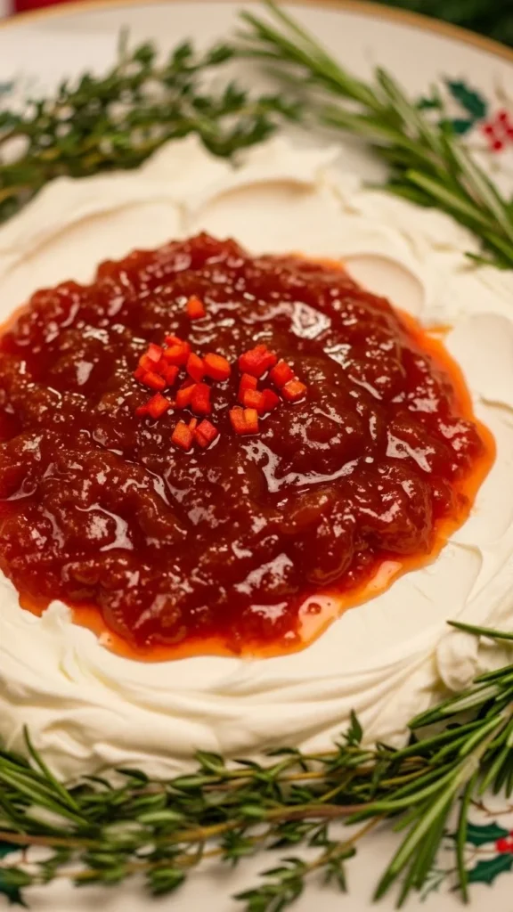Holiday Sweet Chili Cream Cheese Dip