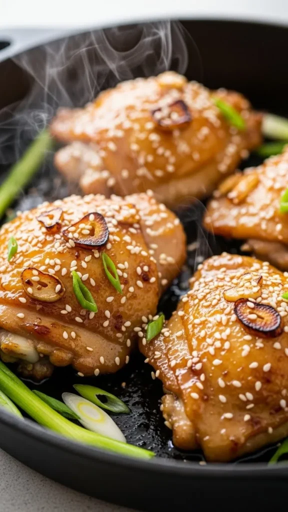  Honey-Garlic Glazed Chicken Thighs