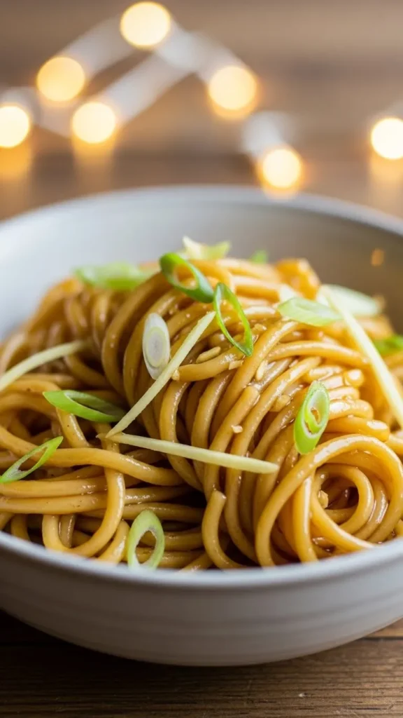 Honey Ginger Glazed Noodles