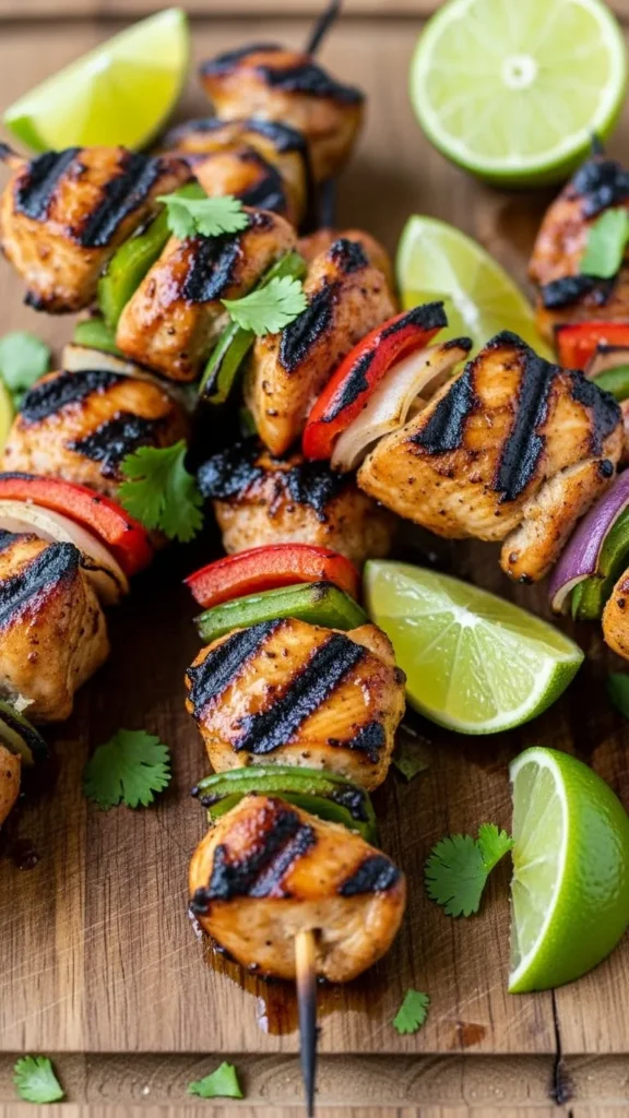 Honey Lime Chicken Skewers