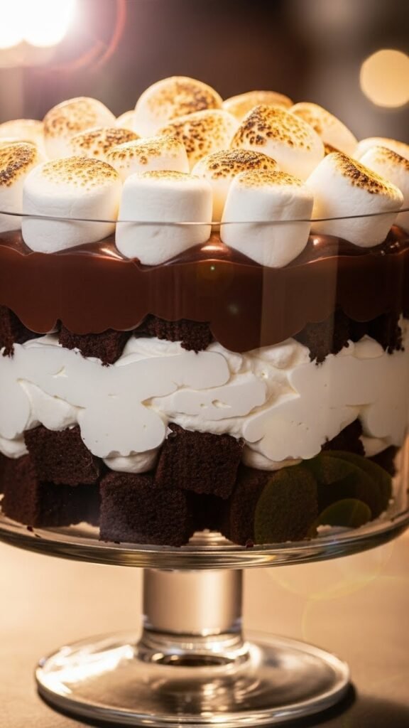 Hot Chocolate Brownie Trifle