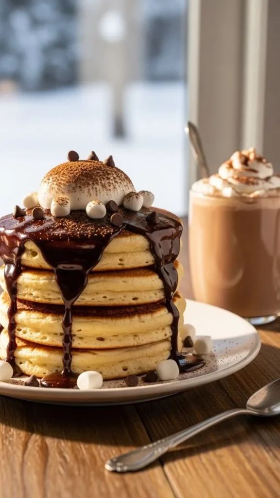 Hot Cocoa Pancakes