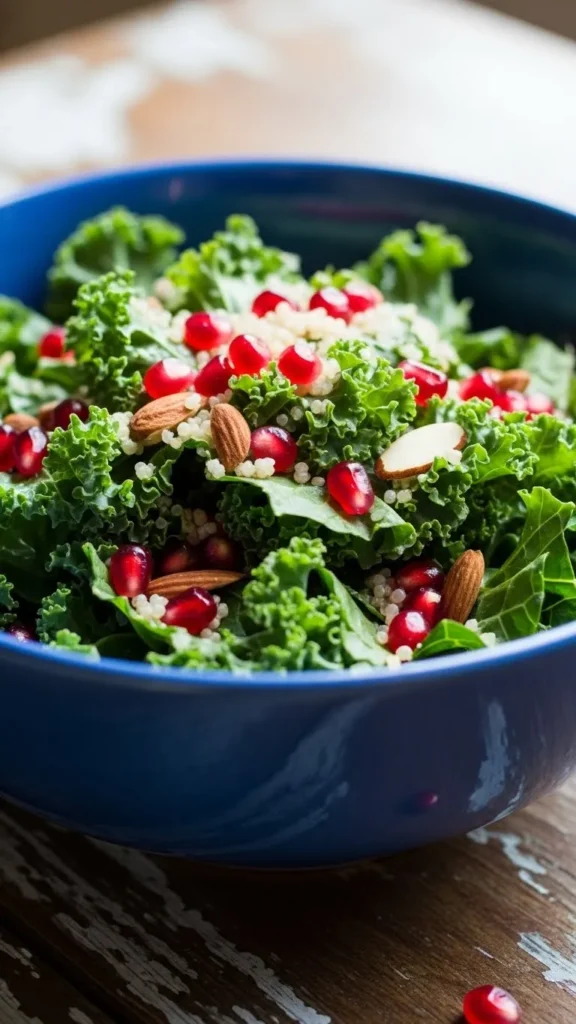 Kale Pomegranate Christmas Salad
