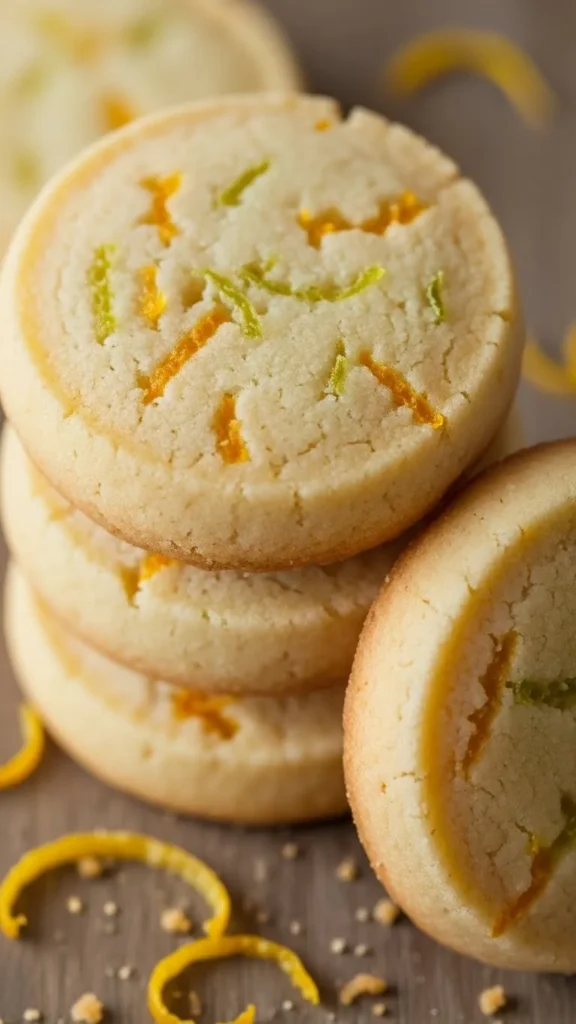 Lime Shortbread Cookies