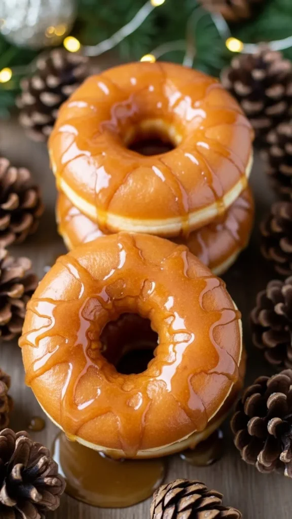 Maple Glazed Christmas Donuts