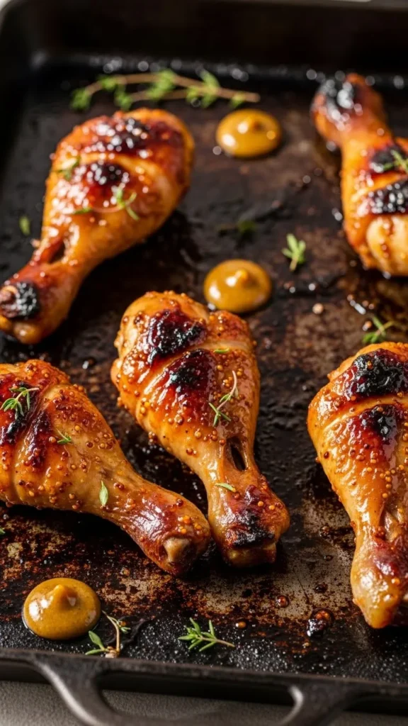 Maple-Mustard Roast Chicken Drumsticks