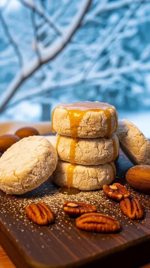 Maple Pecan Snowball Cookies