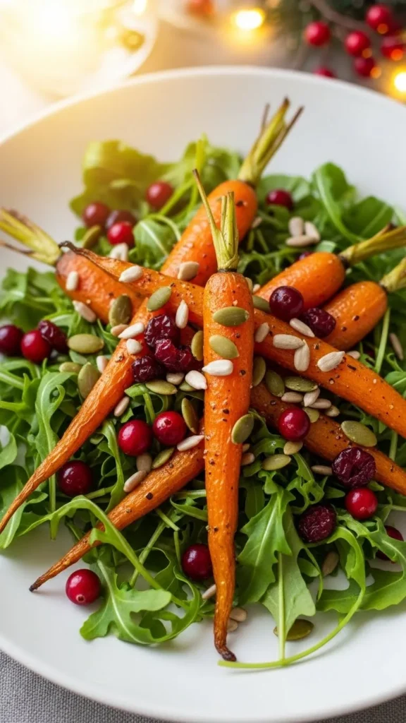 Maple Roasted Carrot Christmas Salad