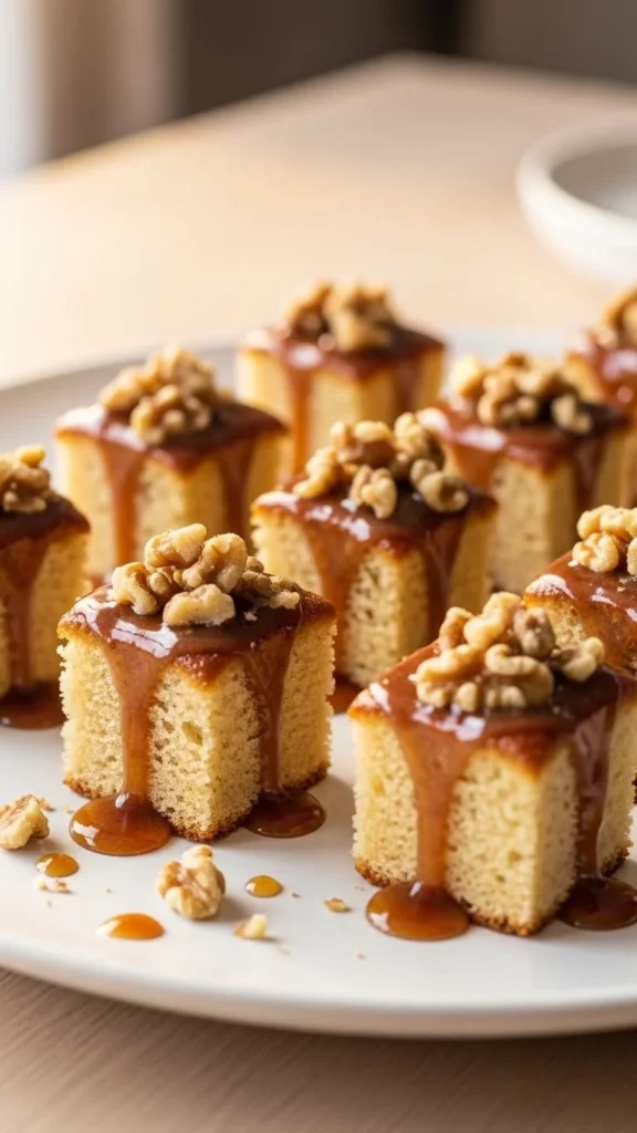 Maple Walnut Cake Squares