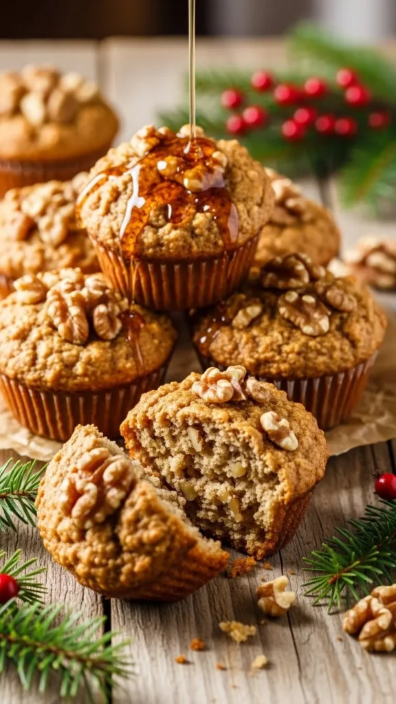 Maple Walnut Oat Muffins