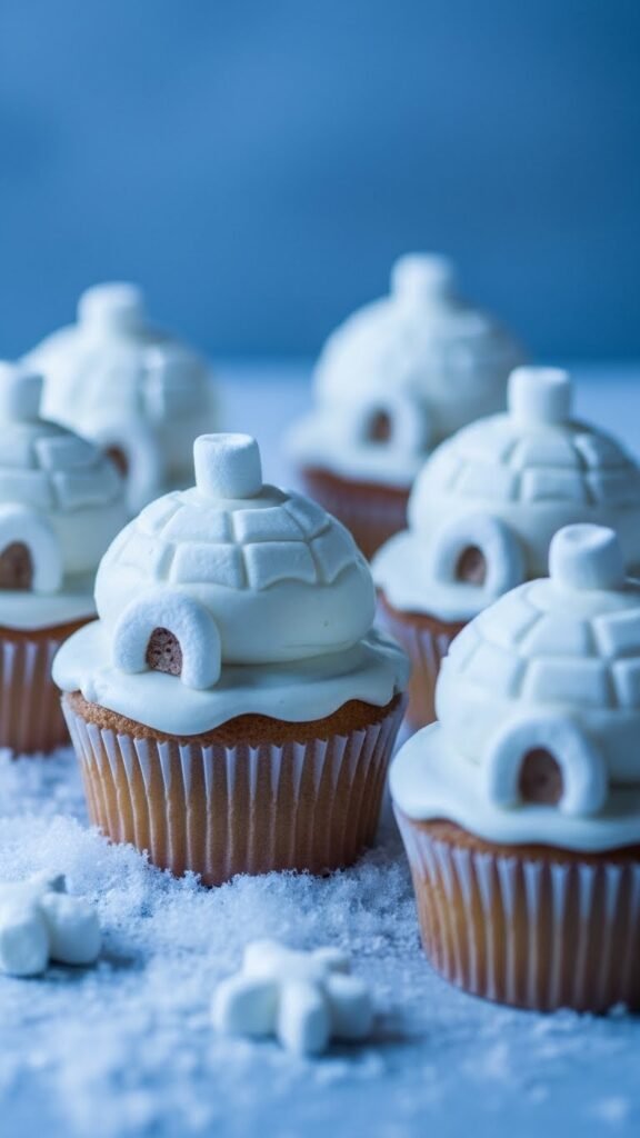 Marshmallow Igloo Cupcakes