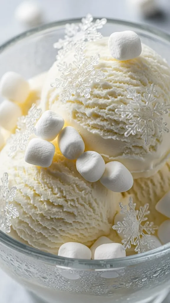 Marshmallow Snowflake Ice Cream