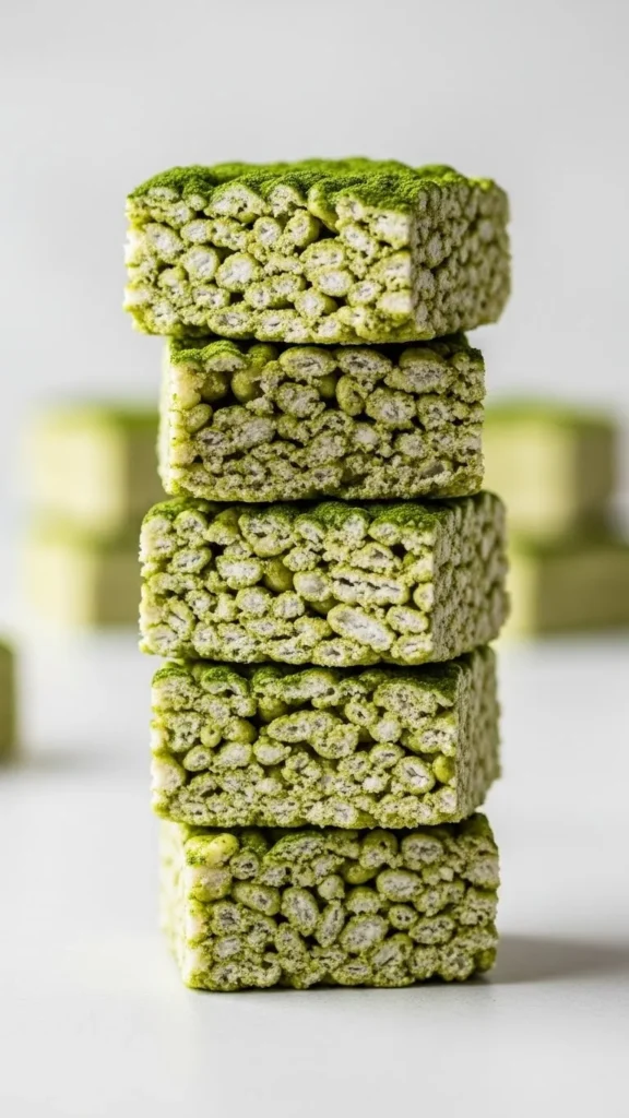 Matcha Rice Krispie Treats