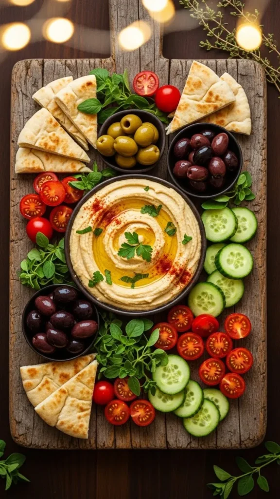 Mediterranean Mezze Christmas Platter