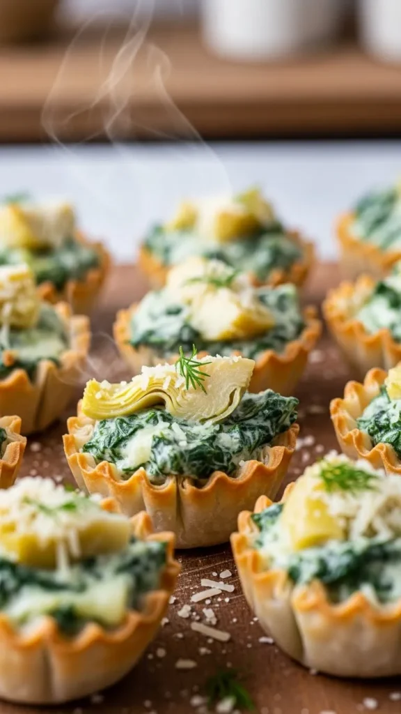 Mini Creamy Spinach Cups