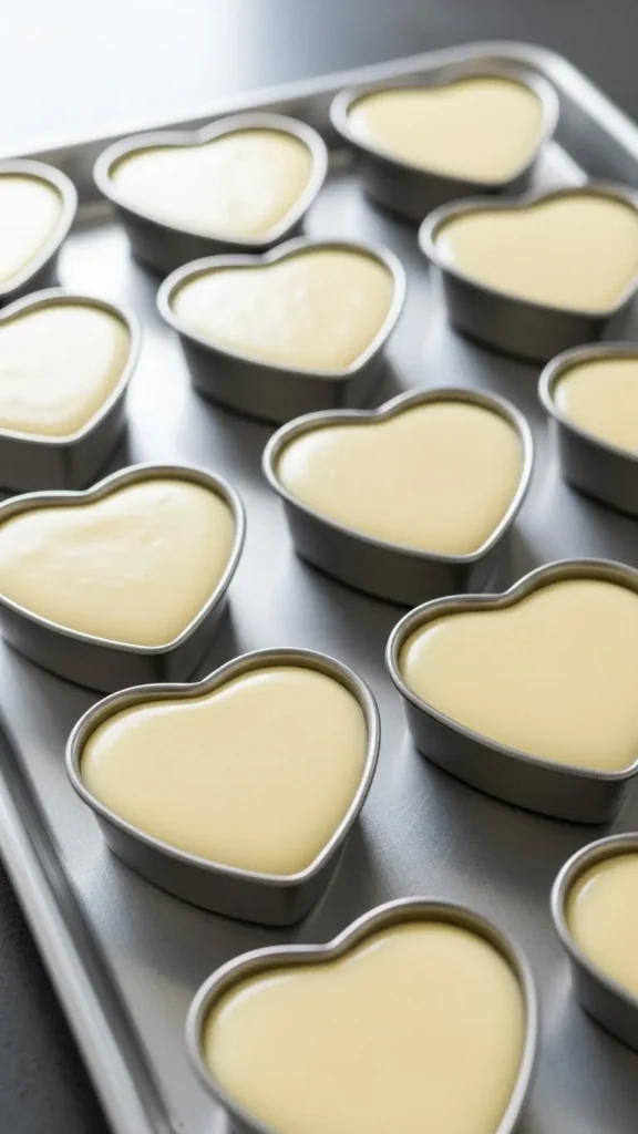 Mini Heart Cheesecakes