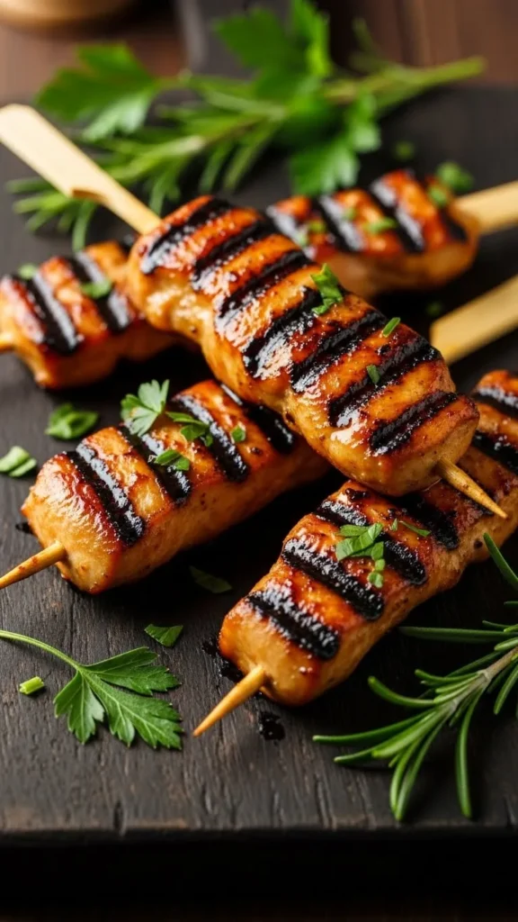 Mini Marinated Chicken Skewers
