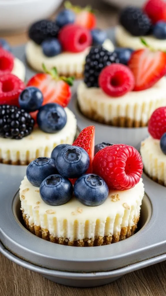 Mini Oat Crust Cheesecakes