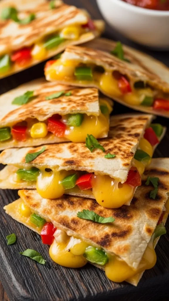 Mini Veggie Quesadilla Wedges