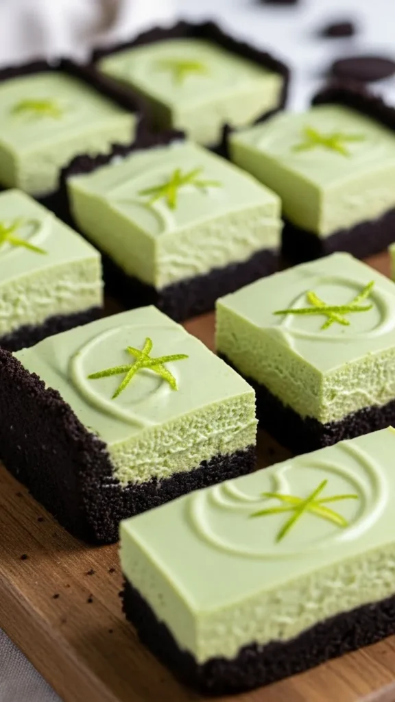 Mint Oreo Cheesecake Bars