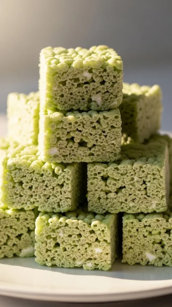 Mint Rice Krispie Treats