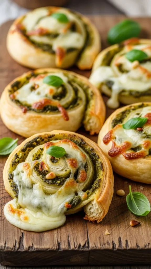 Mozzarella Pesto Pinwheels