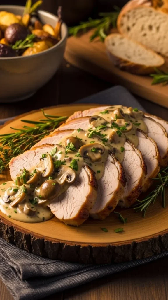 Mushroom-Butter Turkey Roast