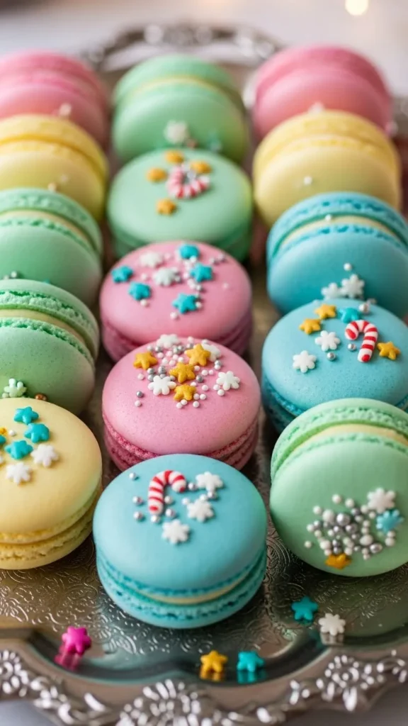 Nut-Free Christmas Macarons