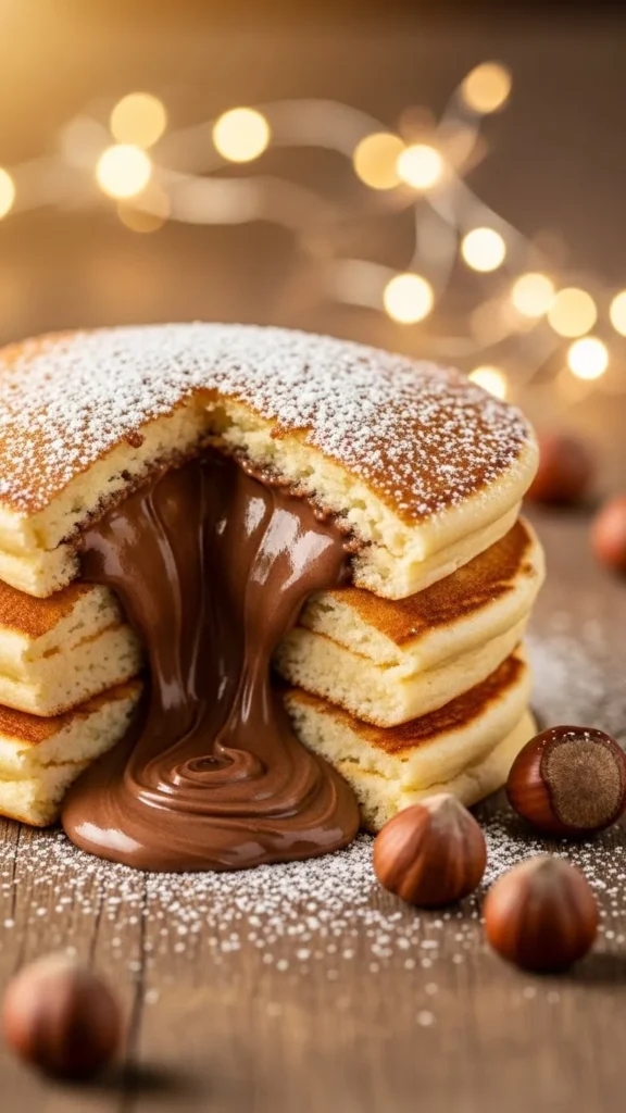 Nutella Christmas Pancakes