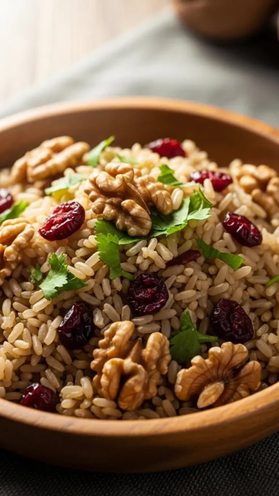 Nutty Brown Christmas Rice