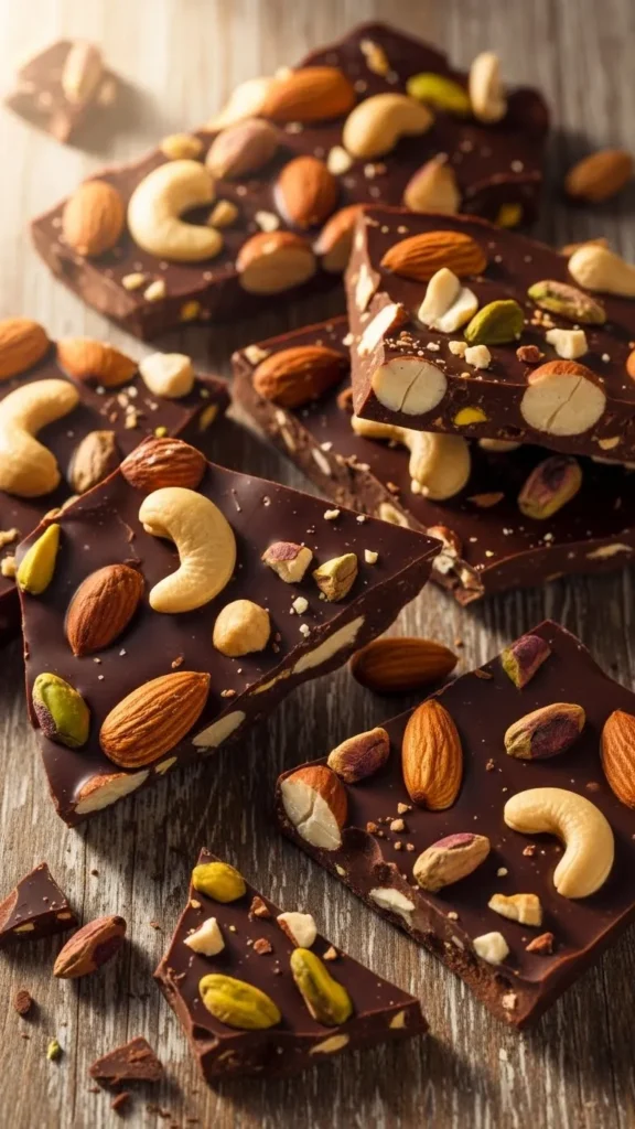 Nutty Dark Chocolate Bark