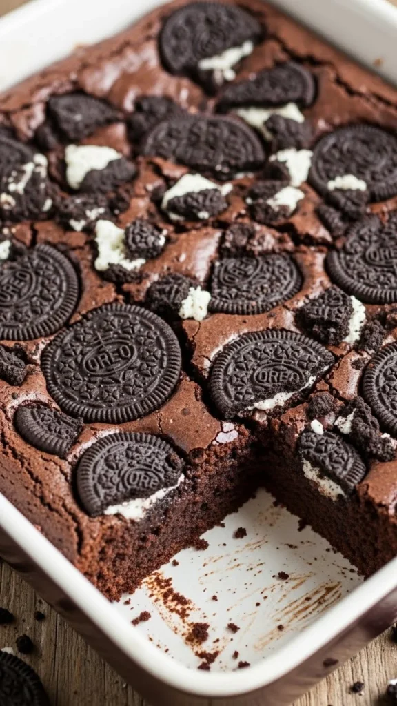 Oreo Christmas Brownies