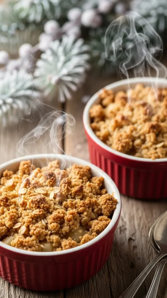 Pear Ginger Crumble Cups