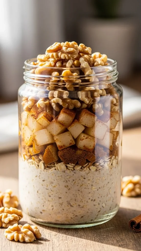 Pear Walnut Overnight Oats