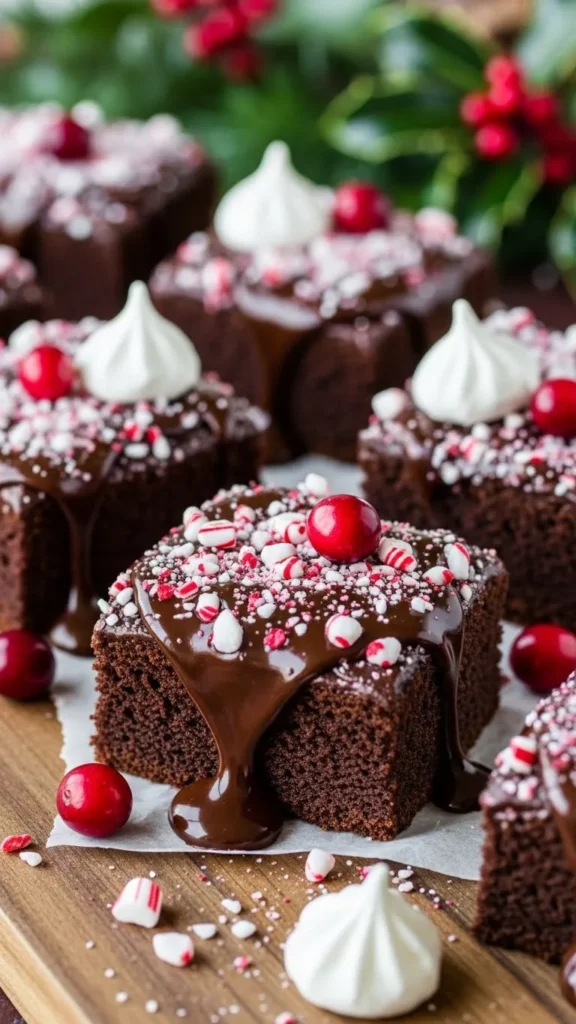 Peppermint Chocolate Cake Bars
